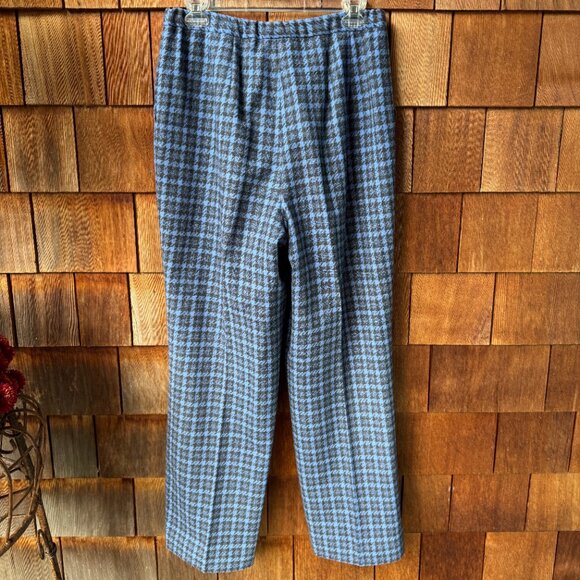 Vintage Pendleton Blue/Black 100% Virgin Wool Lined Pants in Women's 12 - Picture 11 of 11